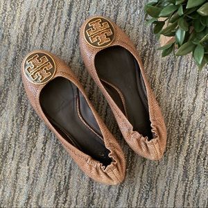 Tory Burch Brown Ballet Flats